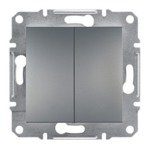 Dvojité tlačítko bez rámečku, ocel Schneider Electric Asfora EPH1100162