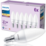 Sada 6x LED žárovka 40W B35 E14 WW FR ND 6CT/6 EC