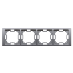 Rámeček 4-násobný Neos univerzální vertikální a svislé kov inox Kontakt Simon Basic BMRC4/21