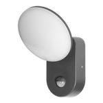 RIOLIT LED 15W, zahradní svítidlo s detektorem pohybu, 1100lm, IP65, 4000K, šedé