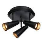 Stropní lampa kulatá CREST 3L 3xGU10 černá Markslojd 108204