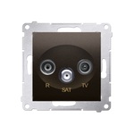 Kontakt Simon 54 Premium Hnědá, matný Anténní zásuvka R-TV-SAT koncová/uzavírací (modul), DASK.01/46
