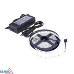 Sada LED pásky + napájecí zdroj 12V 24W DC 2835 300LED/5M IP65 neutrální bílá Bemko