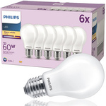 Sada 6x LED žárovka E27 7W (60W) teplá bílá 2700K 806lm 115lm/W