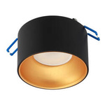 ZAMA Black Gold S IP20 stropní svítidlo, kulaté černé, zlatý střed EDO777452 Edo Solutions