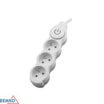 Prodlužovací kabel NB 3X 2P+Z+OUT. 1.5MM X 3,0M Bemko