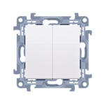 Dvojpólový střídavý spínač s LED podsvícením bez piktogramu (modul) 10AX 250V bílý Simon 10