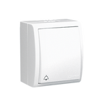 Tlačítko zvonek ochrana proti nečistotám IP54 šroubové koncovky, bílý Kontakt Simon AQD1/11