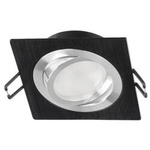 LED CERI 1 SQ Black IP20 čtvercové vestavné nastavitelné stropní svítidlo EDO777138 Edo Solutions