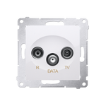 Kontakt Simon 54 Premium Bílý Zásuvka R-TV-DATA (modul), DAD.01/11