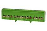 Ochranný pásek 15-mod. 15x16mm2 IP20 zelená F-electro