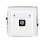 Mechanismus zásuvky anténní jednomístné TV, Karlik Deco (bílý), DGTV-1