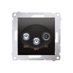 Kontakt Simon 54 Premium Antracit Anténní zásuvka satelitní dvojitá SAT-SAT-elektro (modul), DASK2.01/48