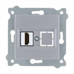 HDMI zásuvka s konektorem Stříbrný 269/10E EXEN