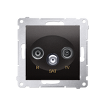 Kontakt Simon 54 Premium Antracit Anténní zásuvka R-TV-SAT průběžná (modul), DASP.01/48