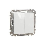 Dvojitý / světelný vypínač / vypínač světla, schodišťový, bílý IP20 SDD111108 Sedna Design Schneider Electric