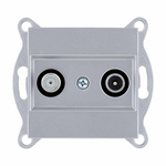 Anténní zásuvka TV-SAT konečná Stříbrná 264/10E EXEN