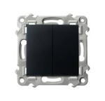 SZAFIR dvojitý posuvný spínač Black Ospel