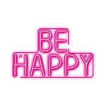 Neonové nástěnné svítidlo PLEXI LED BE HAPPY růžové NNE10 Neolia T-90813 PLASTROL