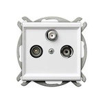 Zásuvka elektro-SAT koncová, bílý, GPA-RS/m/00, Ospel Sonata