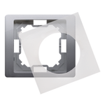 Rámeček 1-násobný Neos pro verzi venkovní IP44 s těsněním kov inox Kontakt Simon Basic BMRC1B/21