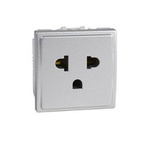 Jednoduchá zásuvka 2P+PE euro-americký standart hliník Unica MGU3.041.30 Schneider Electric