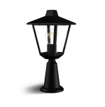 Zahradní sloupková lampa KINNO E27 černá 39cm IP44 Philips