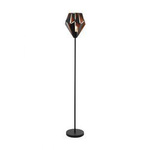 Podlahová lampa CARLTON 1 černá, měděná E27 60W 49994 EGLO