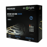 LED 320 COB 24V 7W/m 6000K 5m pásková sada + RF regulátor + napájecí zdroj IP20 Eco Light