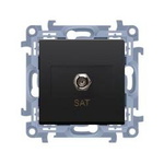 Anténní zásuvka typu F (modul) matná černá Simon 10