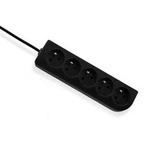 Prodlužovací kabel 5 zásuvek 3m s uzemněním černý Elgotech