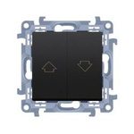 Žaluziové tlačítko (modul) 10A 250V matná černá Simon 10