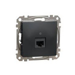 Počítačová zásuvka RJ45, kategorie 6, UTP, černá - antracit, IP20 SDD114461 Sedna Design Schneider Electric