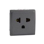 Jednoduchá zásuvka 2P+PE euro-americký standart grafitová Unica MGU3.041.12 Schneider Electric
