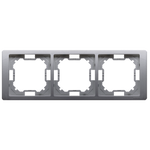 Rámeček 3-násobný Neos univerzální vertikální a svislé kov inox Kontakt Simon Basic BMRC3/21