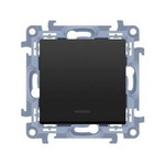 Střídavý spínač s LED podsvícením bez piktogramu (modul) 10AX 250V matně černý Simon 10