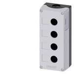 Kazetové pouzdro 4 otvory 22 mm černá/šedá M25 IP69k Sirius ACT 3SU1804-0AA00-0AB1 Siemens