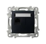 Jednoduchá počítačová zásuvka, cat. 5e MMC SZAFIR Black Ospel