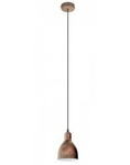 Závěsná lampa PRIDDY 1 měděná E27 60W 15,5cm 49492 EGLO