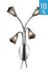 Nástěnná lampa Branch 4 zdroje světla kov chrom sklo průsvitná klasická Italux MB9342-4A
