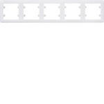 duše Vodorovný rámeček 5gang, bílý WL5250 Lumina Hager