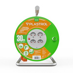 Prodlužovací kabel ECO LINE, 4x2p+Z, 16A, 3680W, kabel 3x1,5mm H05VV-F; 30m; oranžový