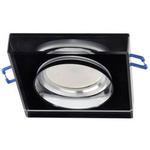 CRYSTAL Grande Black IP20 čtvercové stropní bodové svítidlo z černého tlustého skla EDO777133 Edo Solutions