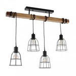 Závěsná lampa Ponte E27 60W černá PND-4290-4-L