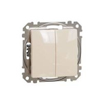 2-obvodový / světelný vypínač / vypínač světla, béžový IP20 SDD112105 Sedna Design Schneider Electric