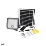 LED solární reflektor 10W 4000K neutrální 1500lm IP65 se senzorem pohybu Bemko