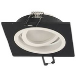 Zapuštěné stropní bodové svítidlo, TULID SQ Black White, GU10, IP20, čtvercové, černé, bílý kroužek, EDO777534 EDO Solutions