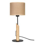 Stolní lampa Colette Juta 1xE27 Max. 40W Černá/olejovaný dub/béžová Britop
