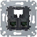 Mechanismus datové zásuvky 2xRJ45 kat 6 utp Schneider Electric Merten MTN4576-0002