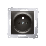 Kontakt Simon 54 Premium Antracit Zásuvka s uzemněním a clonami rychlospojka, DGZ1CZ.01/48